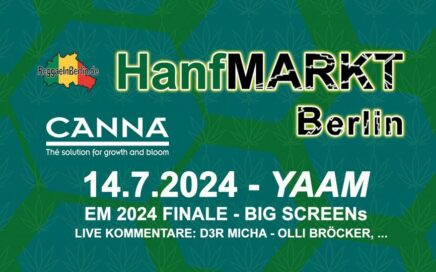 Hanfmarkt im Yaam am 14.7.2024 in Berlin