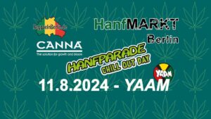 Am 11.8. Chillout Day im Yaam mit der Hanfparade